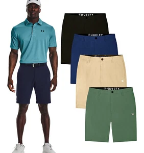 Mens Hurley Stretch Shorts Quick Dry Gym Hybrid Tech Walk Summer Golf Pants 52 - Picture 1 of 51