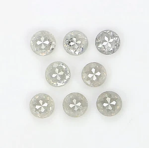 Diamante de color gris diamante 1,46 quilates natural suelto redondo corte rosa 3,20 mm LQ3261 - Imagen 1 de 8