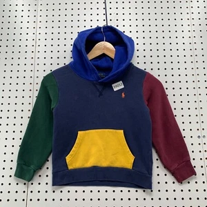 Polo Ralph Lauren Hoodie Sweatshirt Youth Boys Size 6 Colorblock Colorful 15x16 - Picture 1 of 17