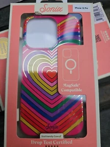 Sonix -- Apple iPhone 14 Pro Case with MagSafe -- Rainbow Hearts -- 080-08-7688 - Picture 1 of 1