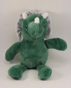 Juguete de peluche Dream Kids Triceratops verde gris 10" dinosaurio suave - Imagen 1 de 5