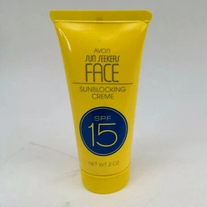 Crema bloqueadora solar facial original Avon Sun Seekers FPS 15 tamaño de viaje 2 oz - Imagen 1 de 4