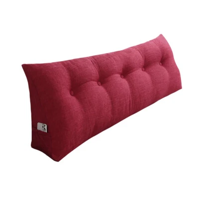 SOGA 100cm Rose Red Triangular Wedge Bed Pillow Headboard Backrest Tatami - image 1 of 4
