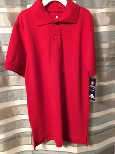 NWT Chaps Boys Red Polo Shirt-Short Sleeve- Size S(8)- Boys Approved Schoolwear - Picture 1 of 4