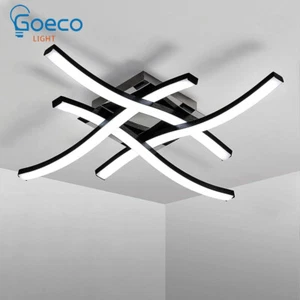 GOECO 24W Plafonnier LED Moderne ondulé Cuisine Salon Chambre Éclairage Plafond