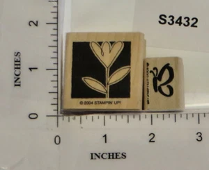 Stampin' Up! Wood Block Stamp Lot Spring Easter Flower Butterfly Chick Egg Bunny - Picture 1 of 4