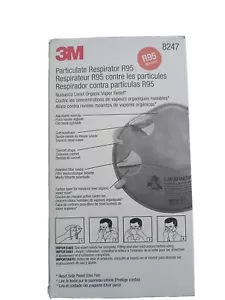 Respiradores de partículas 3M™ 8247 R95 con alivio de gases ácidos de nivel molesto (20ct) - Imagen 1 de 2