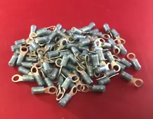 TE CONNECTIVITY 51864-2 PIDG RING TERMINAL LUG 14-16AWG COPPER BLUE (100PCS) - Picture 1 of 3