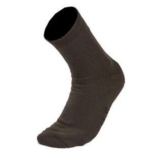Mil-Tec Boot Socks Bamboo Wicking Reinforced Heel Warm Green X 2 Pair 