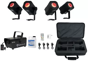 Chauvet DJ EZlink Par Q1BT Pack (4) Rechargeable Bluetooth Wash Lights + Fogger - Picture 1 of 12
