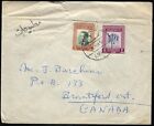 SAVOYSTAMPS JORDAN COVER AMMAN TO CANADA 2 STAMPS YOUNG HUSSEIN