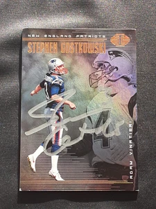 STEPHEN GOSTKOWSKI NEW ENGLAND PATRIOTS KICKER AUTOGRAPHED SIGNED FOOTBALL CARD - Picture 1 of 1