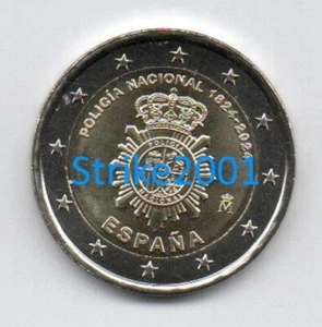 2 EURO COMMEMORATIVO SPAGNA 2024 fdc Polizia Nazionale - Picture 1 of 1
