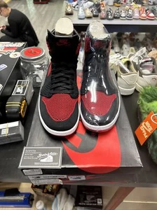 Size 12 - Jordan 1 Retro High OG Flyknit Bred 2017 - Picture 1 of 2