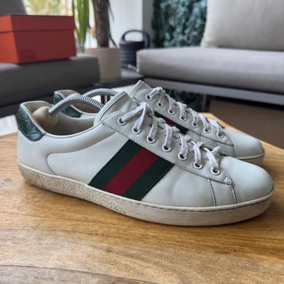 riginal Gucci Ace Sneaker – Leder – Weiß – Gr. EU 44 - Bild 1 von 4