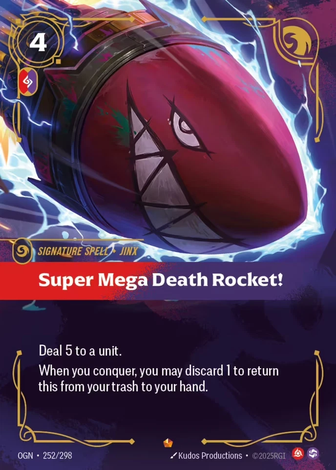 Super Mega Death Rocket! 252/298 Epic NM Origins OGN Riftbound LoL TCG EN - Image 1 of 1