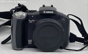Canon PowerShot S5 IS Black 8.0MP 12x Optical Zoom Camera Untested - Picture 1 of 10