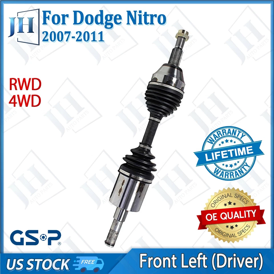 Eje CV conductor delantero izquierdo original para Dodge Nitro Jeep Liberty 2007-11 4x4 tracción trasera Foto 1 de 4