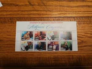 U.S. Scott #3339-44 Hollywood Composers 33 Cent Header Block Of 8 MNH Stamps - Picture 1 of 1