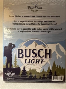 Busch Light Beer Deer Cardboard 3D Wall Mount Special Ed NEW SEALED - Picture 1 of 2