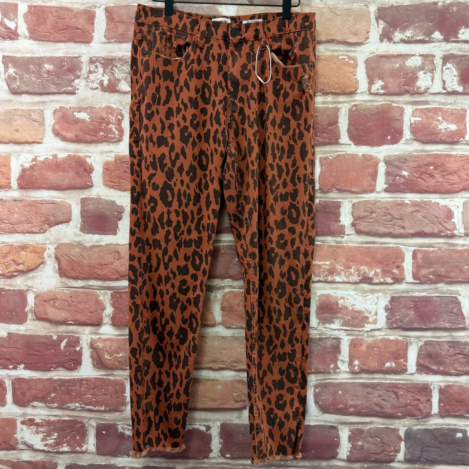 Kensie The Ultimate 高腰紧身牛仔裤女式 8 件仿旧动物印花 — 第 1/4 张图片