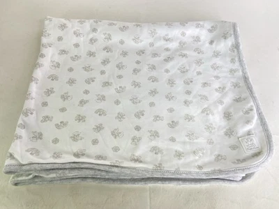 Ralph Lauren婴儿毯安全白色灰色熊积木大象印花 — 第 1/4 张图片