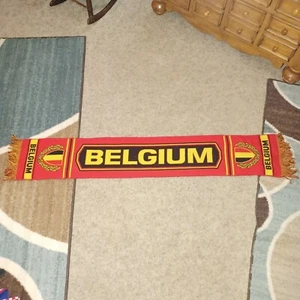  Belgium Soccer Nation Teams Scarf Football Fans, Vintage Scarf - Picture 1 of 9