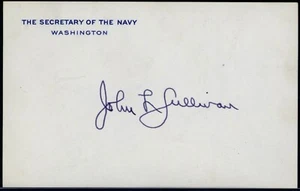 US Secretary of the Navy John L. Sullivan Autogramm - Bild 1 von 1