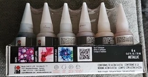 Marabu Alcohol Ink 6 X 20ml Metallic - Picture 1 of 5