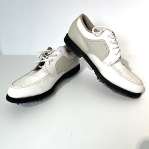 FootJoy GreenJoys Women’s Golf Shoes White Size 9 Spiked Leather - Picture 1 of 10