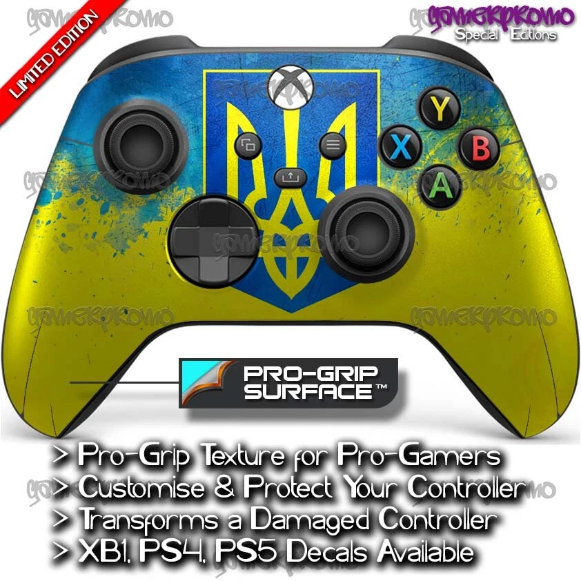 Ukraine Flag Controller Decal - Xbox One S X - PS3 PS4 PS5 - Support Ukraine - Image 1 of 1
