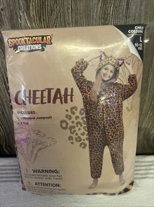 Mono Spooktacular Creations Cheetah Talla Grande 10-12 Con Pijama Cola - Imagen 1 de 4
