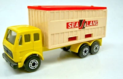 Matchbox Superfast 42C MB Container Truck Vorserie in hellgelb klare Scheiben - Bild 1 von 4
