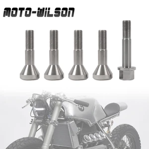 For BMW Motorcycle K75 K100 Rear Wheel Hub Bolts T80 Titanium alloy Silver 5 PCS - Picture 1 of 10