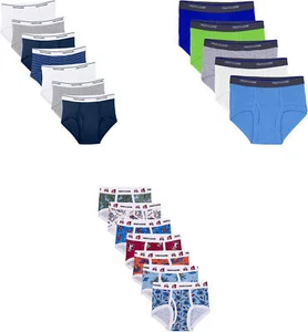 Fruit of the Loom Boys' Tag Free Cotton Briefs Underwear - Picture 1 of 10