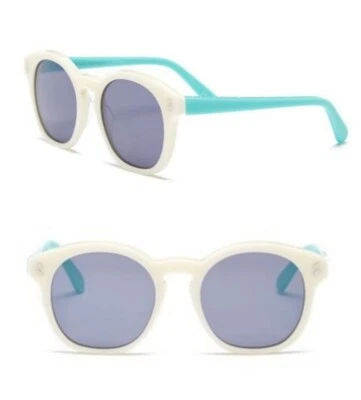 Stella McCartney Sunglasses SC0013SA 003 Cream/Blue Round Frames w/ Case NEW - Image 1 of 4