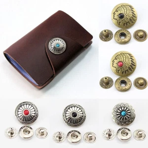 1Set Snap Buttons Leather Craft Garment DIY Press Studs Fasteners Clothing - Picture 1 of 42