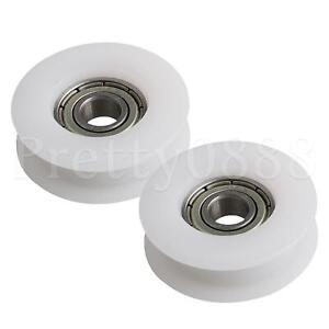 30 Sets 6x28x9mm White H Groove Pulley Ball Bearing Wheel Roller Load