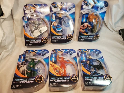 FANTASTIC FOUR RISE OF THE SLIVER SURFER LOT OF 6 ACTION FIGURES MARVEL 2006 Cover