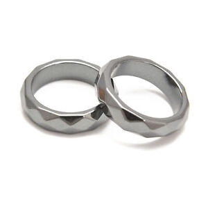 Natural Hematite Band Ring Basic Ring for Men and Women Faceted Ring Sold 1Piece