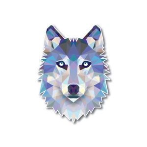 Geometric Wolf Low Poly Dog Decal Sticker Reflective Car Truck Window Laptop 3M - Bild 1 von 7