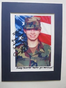 American war Heroine and Bronze Star Recipient Jessica Lynch & her autograph - Picture 1 of 2