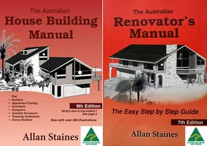 House Building Manual + Australian Renovator’s Manual Allan Staines Books 2-pack - Picture 1 of 17