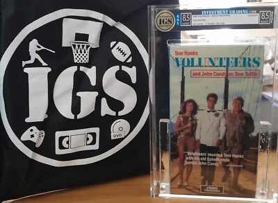 vhs new graded IGS 8.5 / 8.5 *DOUBLE MINT* Tom Hanks in VOLUNTEERS 1985 / 1989 - Image 1 of 3