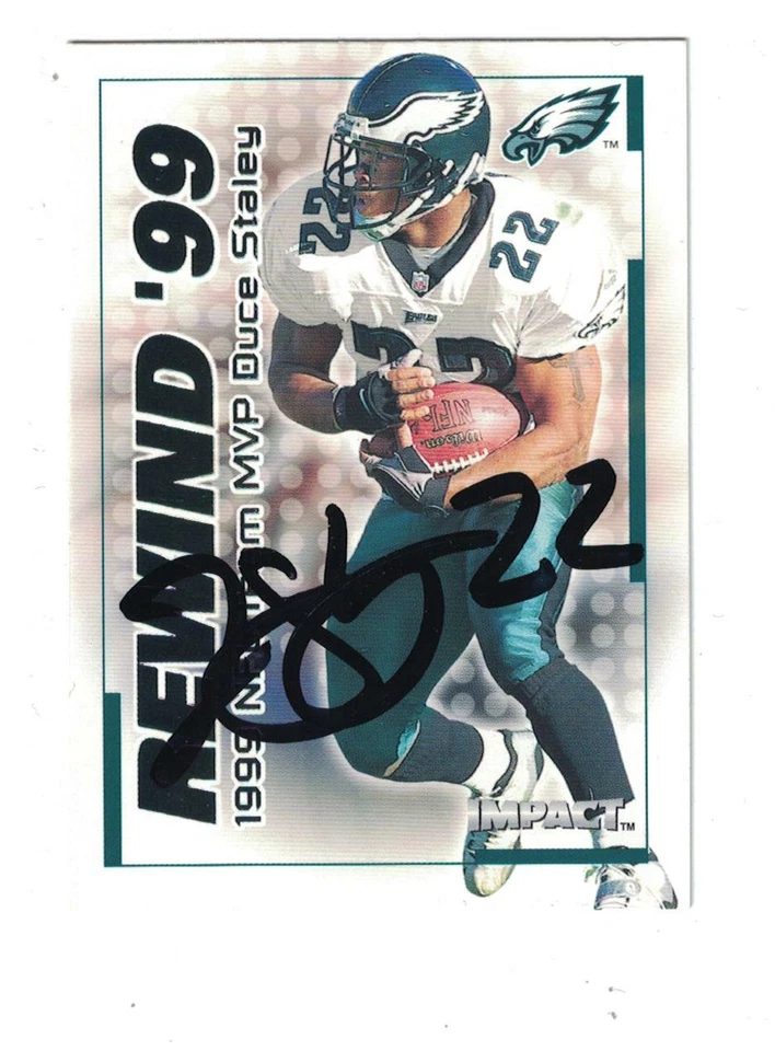 Футбольная карточка DUCE STALEY с автографом 2000 Fleer Impact PHILADELPHIA EAGLES  - Изображение 1 из 1