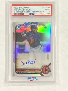Jhonkensy Noel 2022 Bowman Chrome Refractor Auto 364/499 PSA 9 Autograph - Picture 1 of 1