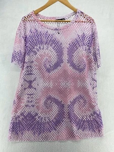 Boo Hoo Top 16 NEW Open Weave Top Pastel Multicolor (W4101-J3) - Picture 1 of 11