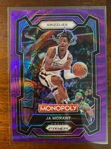 2023-24 Panini Prizm Monopoly Ja Morant #44 Memphis Grizzlies de onda púrpura - Imagen 1 de 2