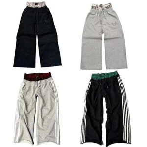 Y2K Hose Vintage Harajuku Double Embroidered Waist Sweatpants Herren Damen Hip Hop - Bild 1 von 17