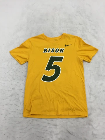 NDSU Bison Nike Tee Shirt Mens M Medium Athletic Cut Graphic Print Short #5 5 Cover